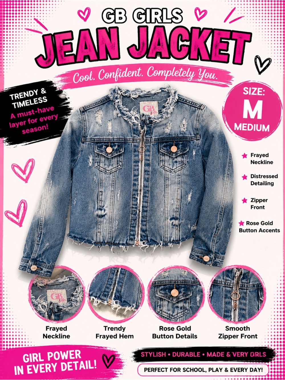 Distressed Denim Jacket